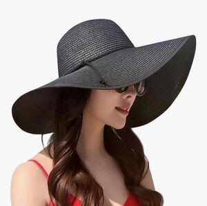 Wide Brim Floppy Straw Hat